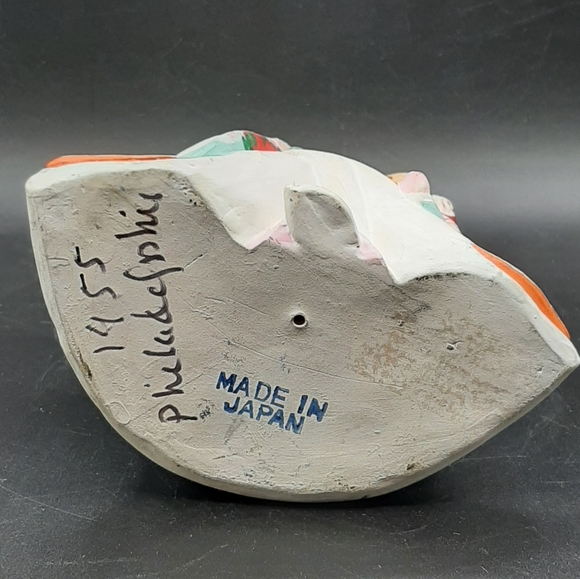 Vintage Chalkware Asian Geisha Girl With Drum Traditional Dress 1955 Japan - Picture 7 of 8